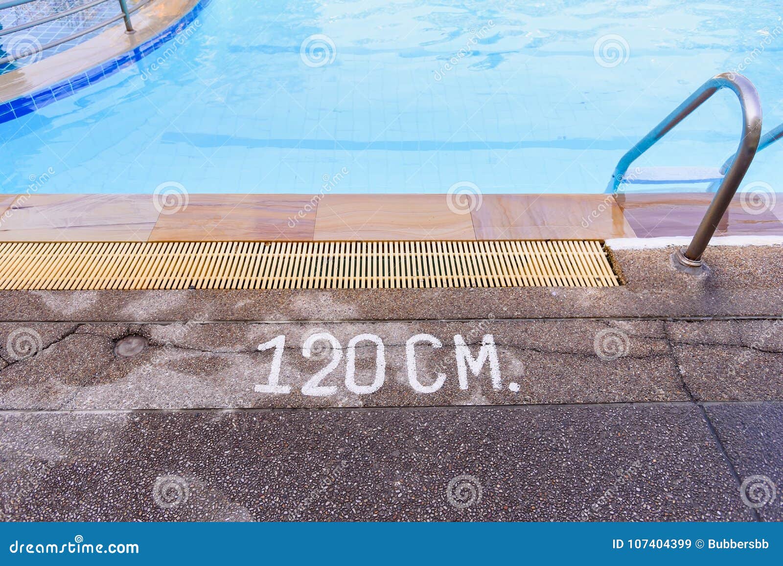 Numbers Indicate the Depth of the Pool. Stock Image Image of blue