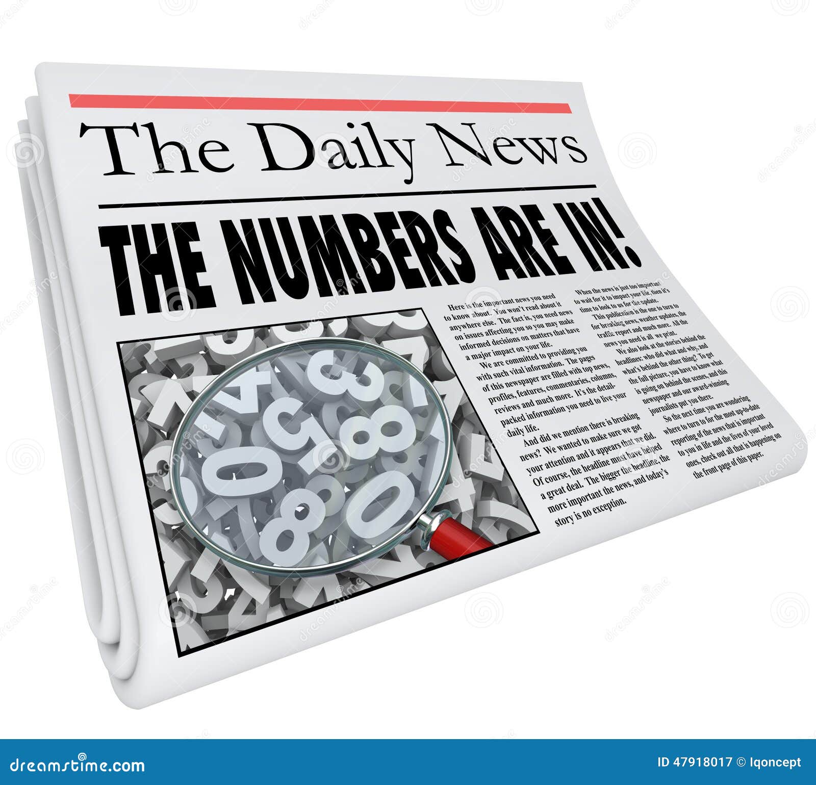 numbers are in newspaper headline quarterly monthly annual results