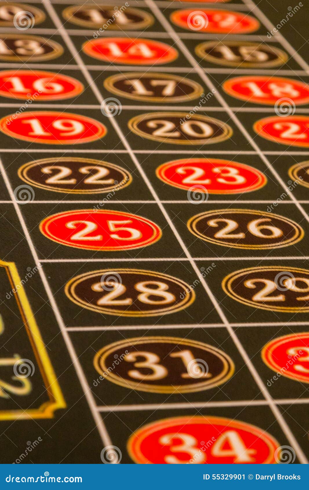 Numbers on Roulette Table stock image. Image of betting - 55329901