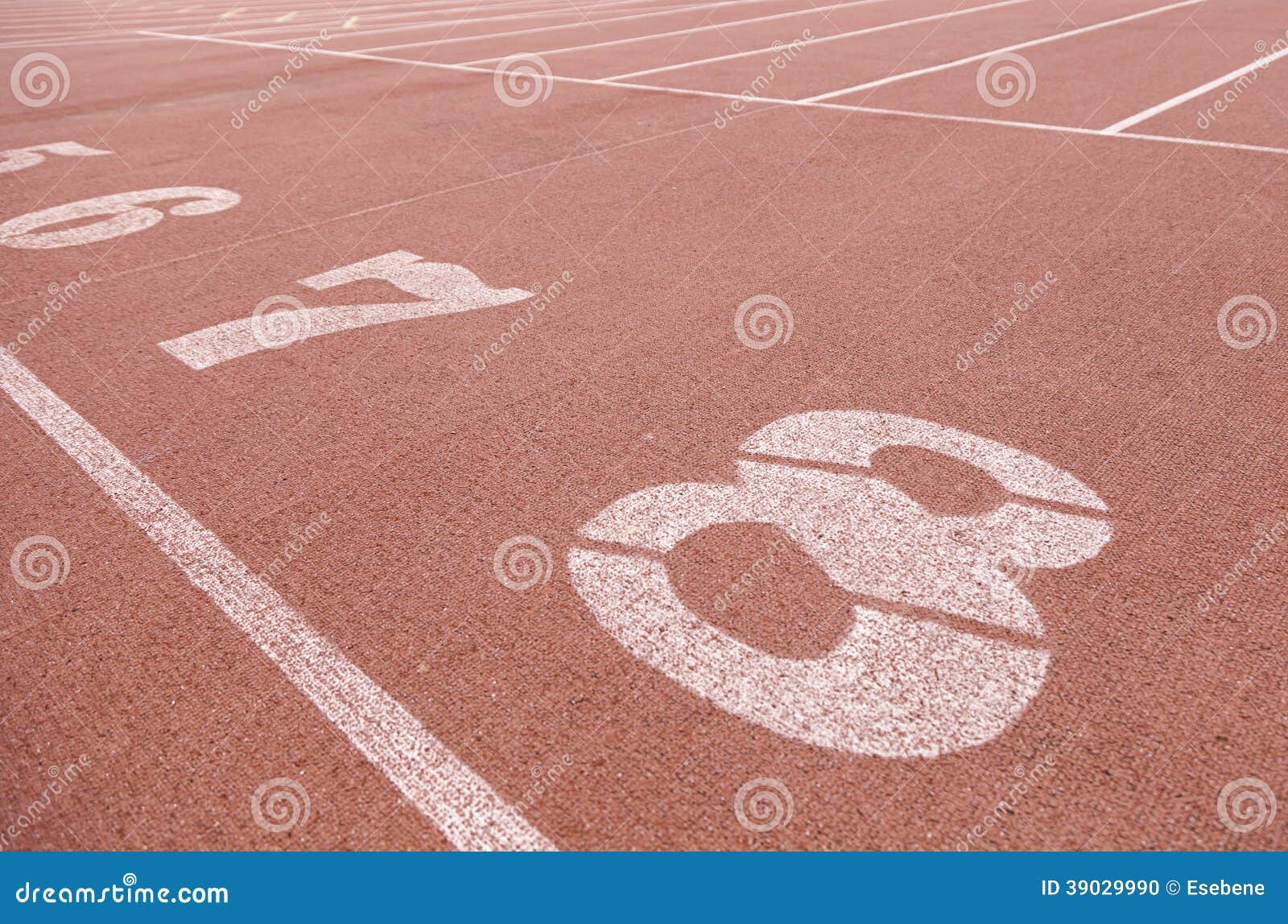 numbers on a running track