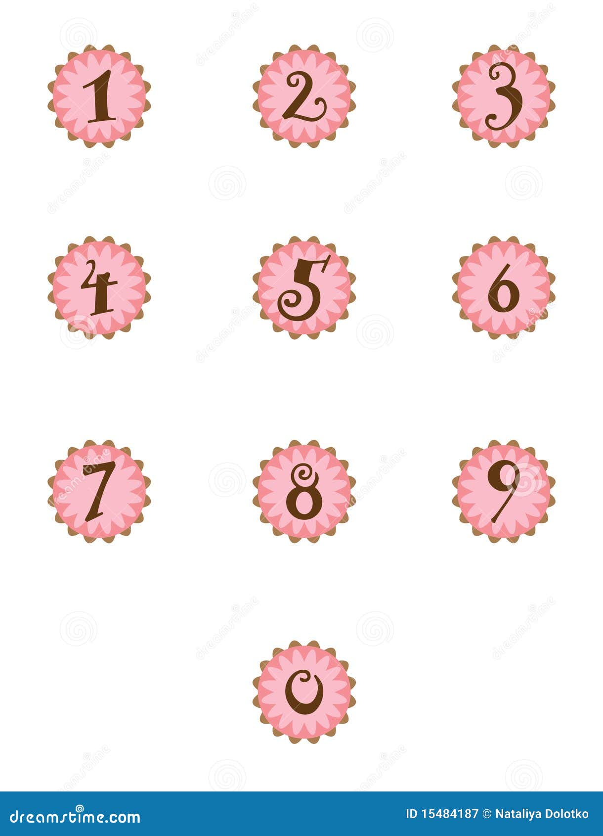 Numbers for scrapbooking stock vector. Illustration of advertisement ...