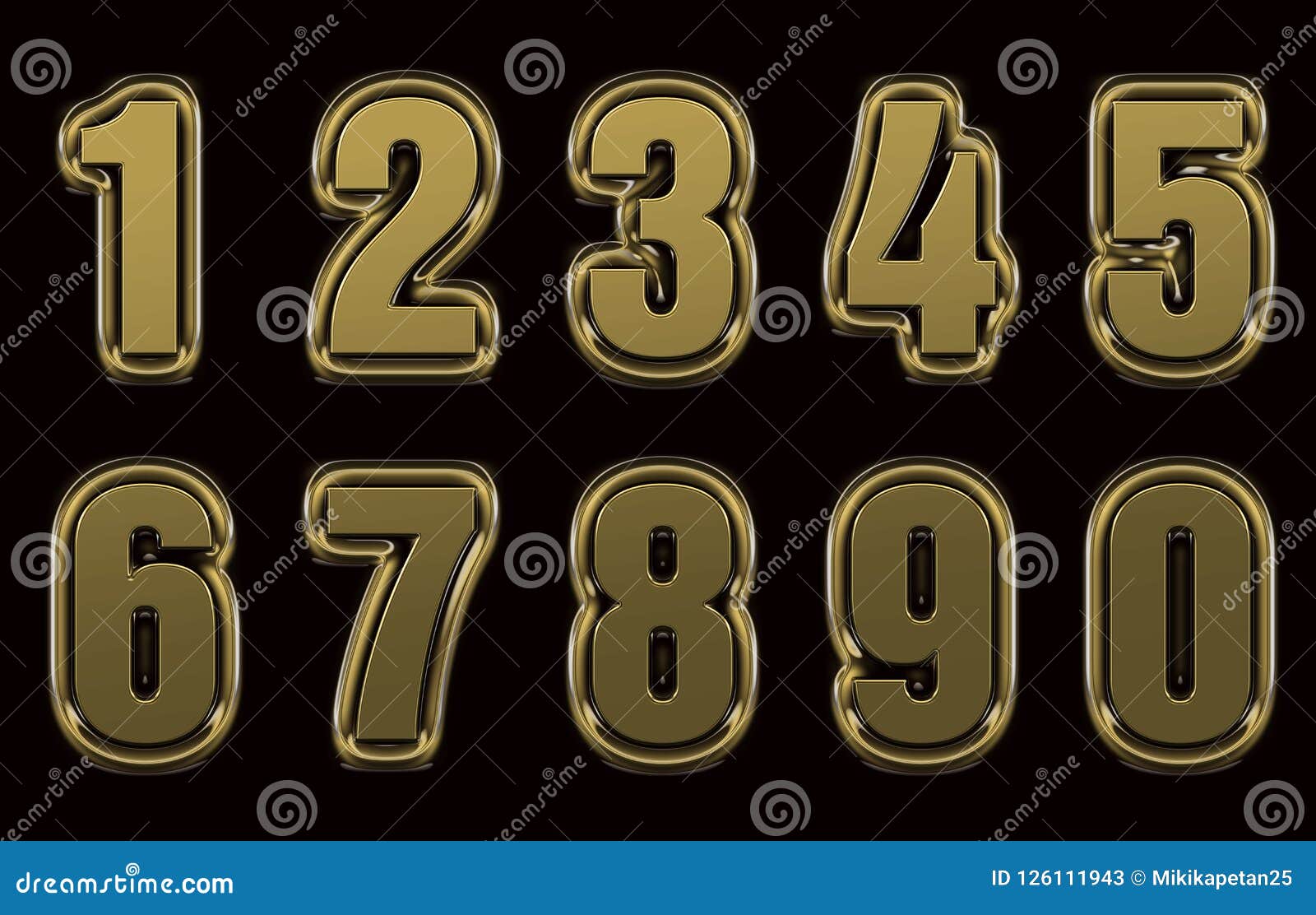 Numbers set illustration stock illustration. Illustration of digital