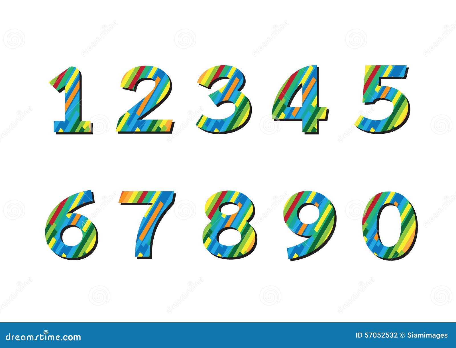 Numbers set. illustration stock illustration. Illustration of icon