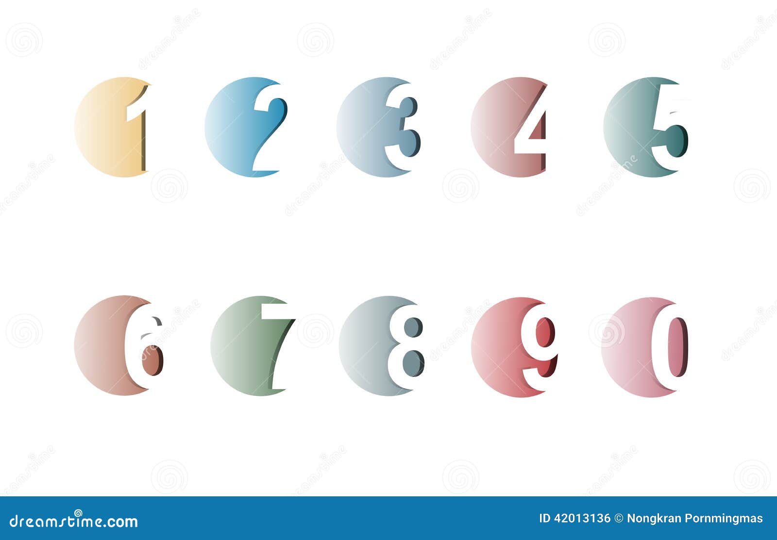 Numbers set.paper cut stock vector. Illustration of count 42013136