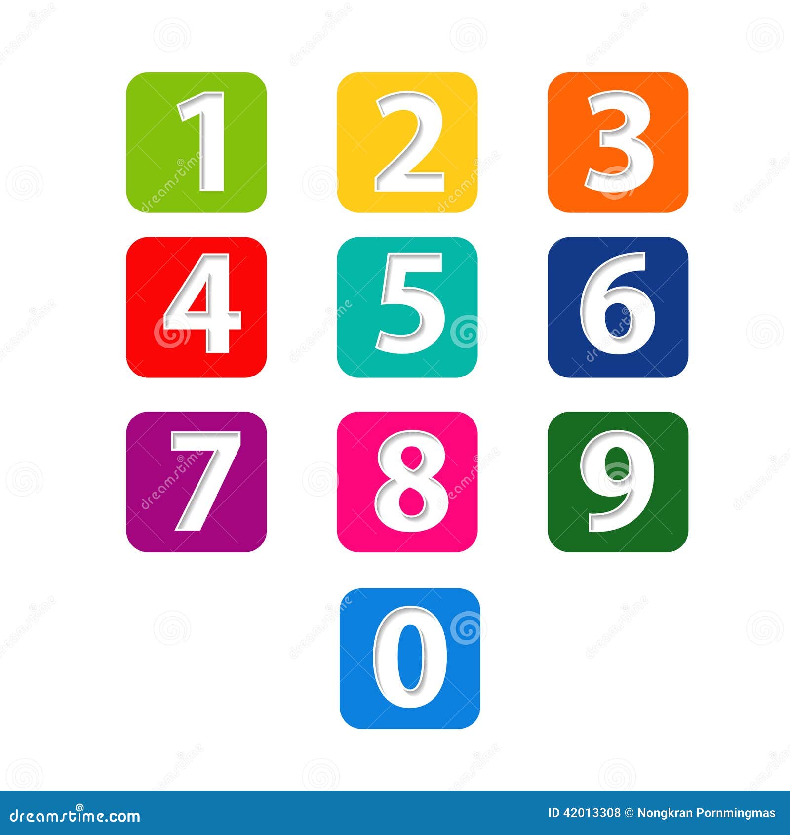 Numbers set.paper cut stock vector. Illustration of modern 42013308