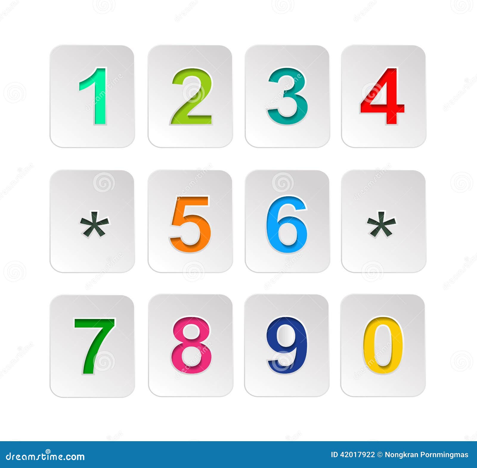 Numbers set.paper cut stock vector. Illustration of background 42017922