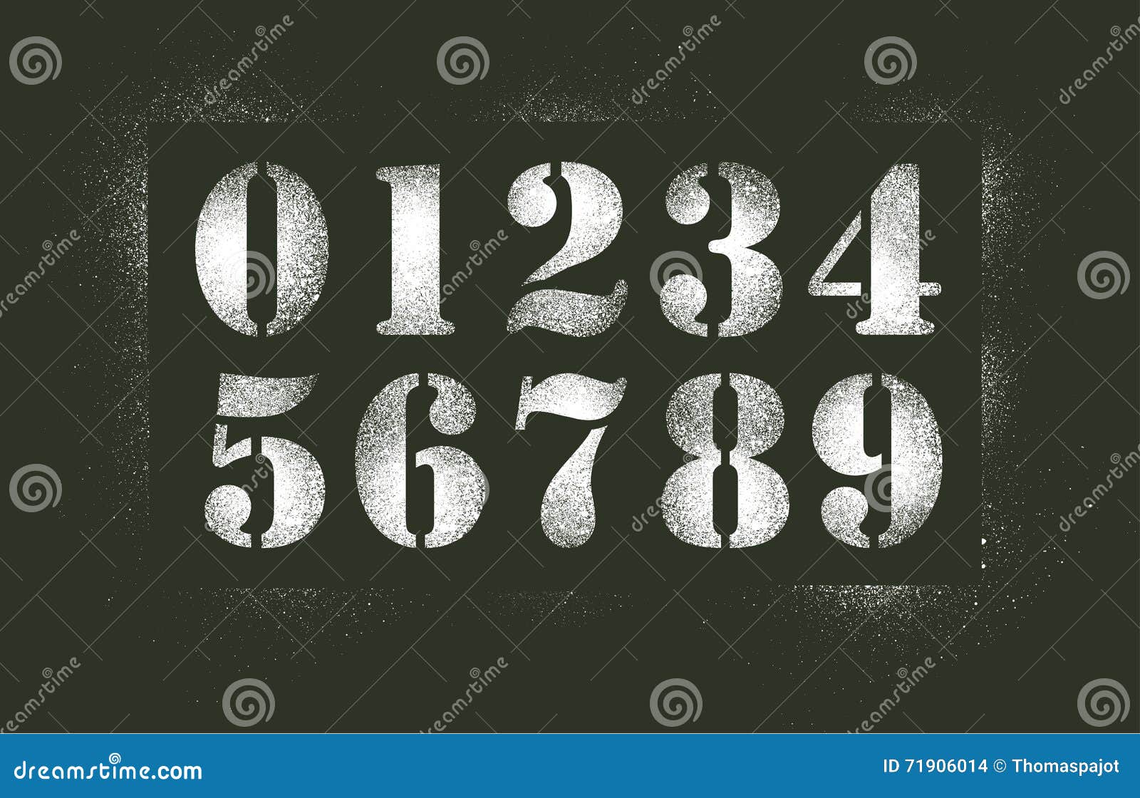 Old English Number Stencil, Stencil Numbers