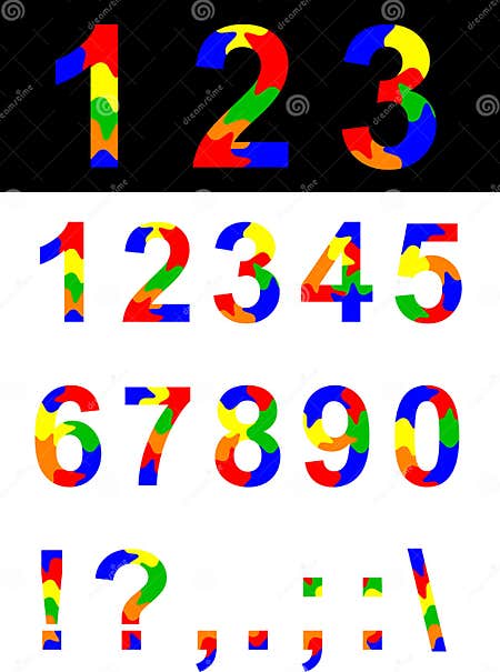 Numbers And Symbols Stock Vector Illustration Of Font 42649737