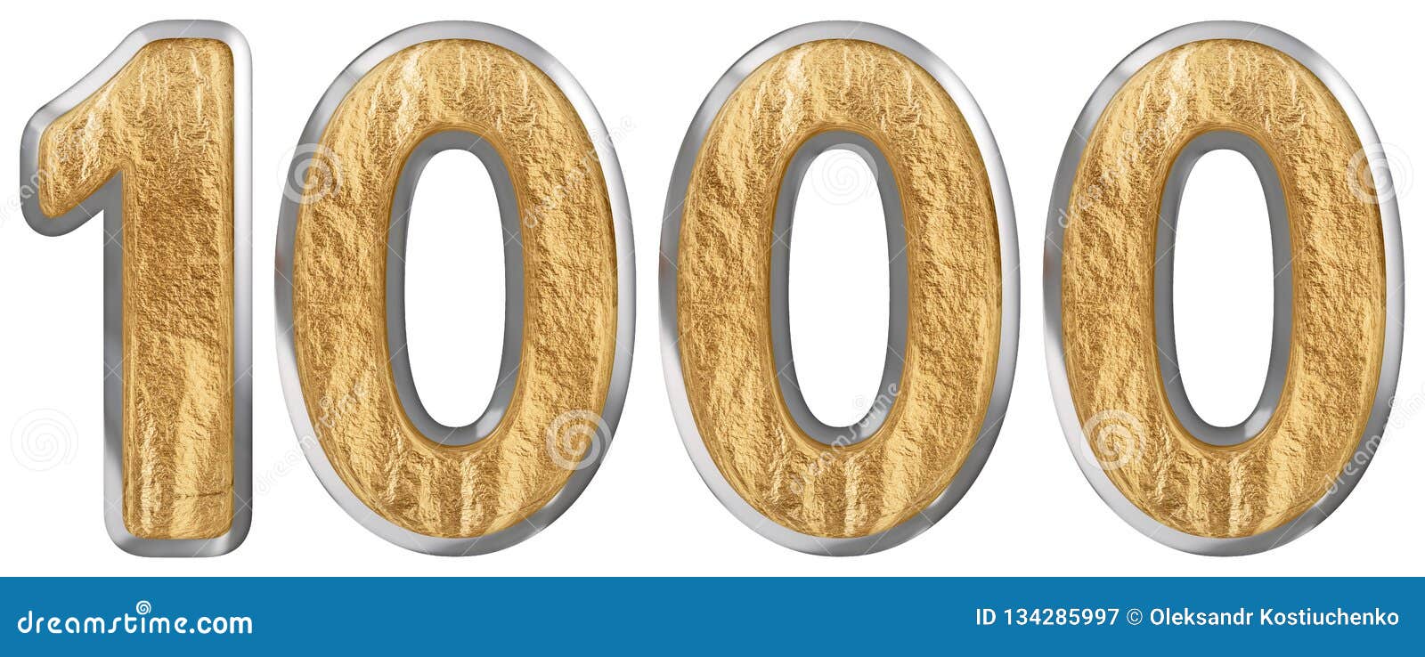Numeral 1000 One Thousand Isolated On White Background 3d Render Stock Illustration Illustration Of Book Digit