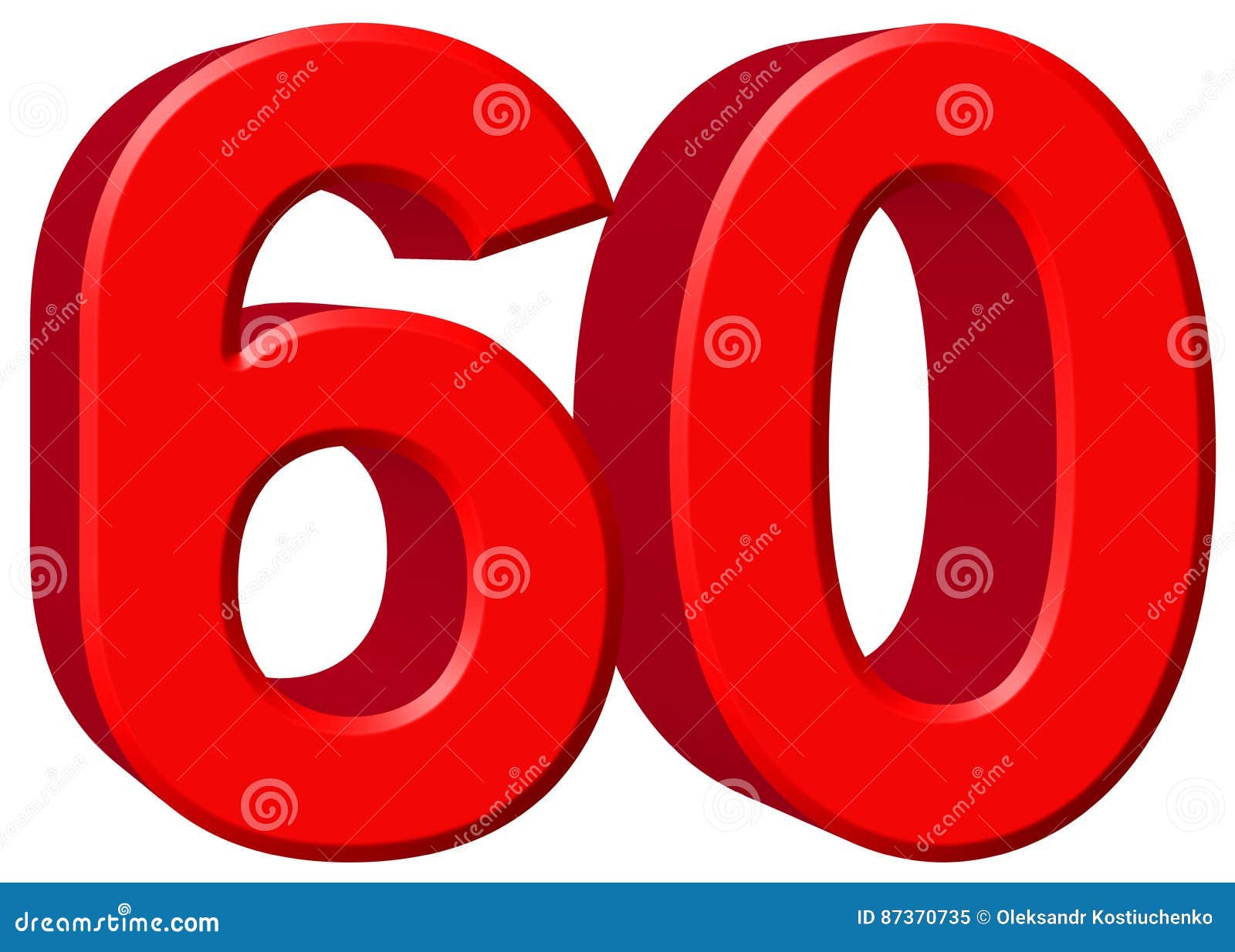 Numeral 60, Sessenta, Sessenta, Isolado No Fundo Branco, Rende 3d  Ilustração Stock - Ilustração de escreva, sinal: 87367391