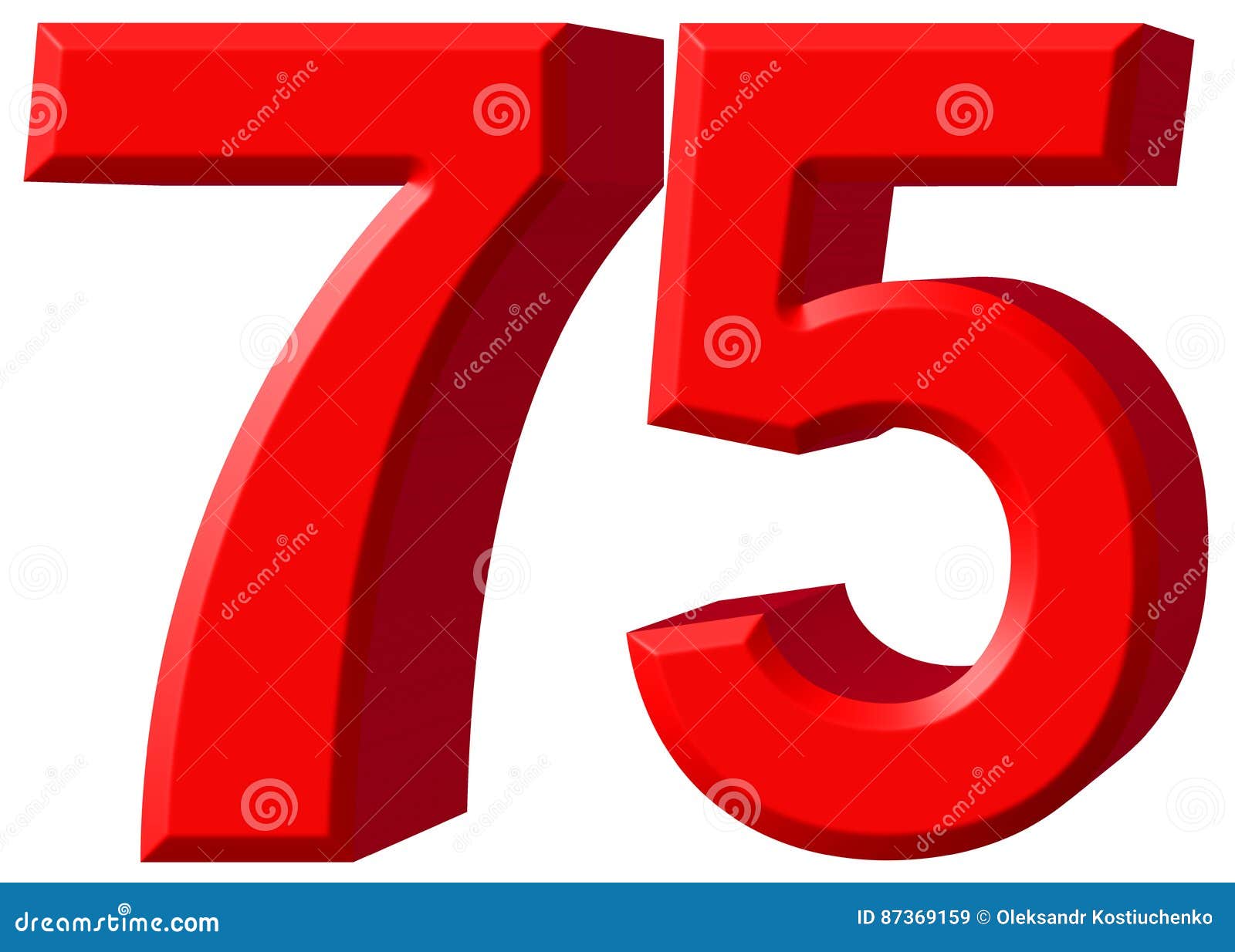 Numeral 75 Stock Illustrations – 94 Numeral 75 Stock