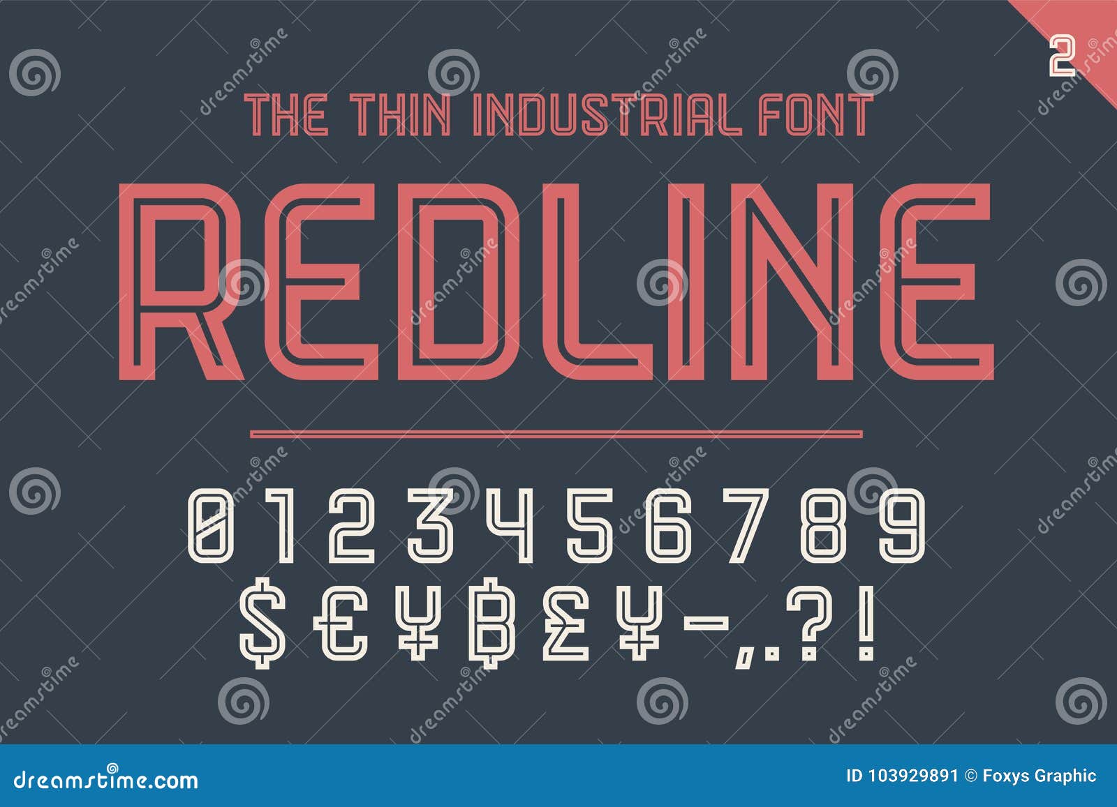 numeric and  font red line