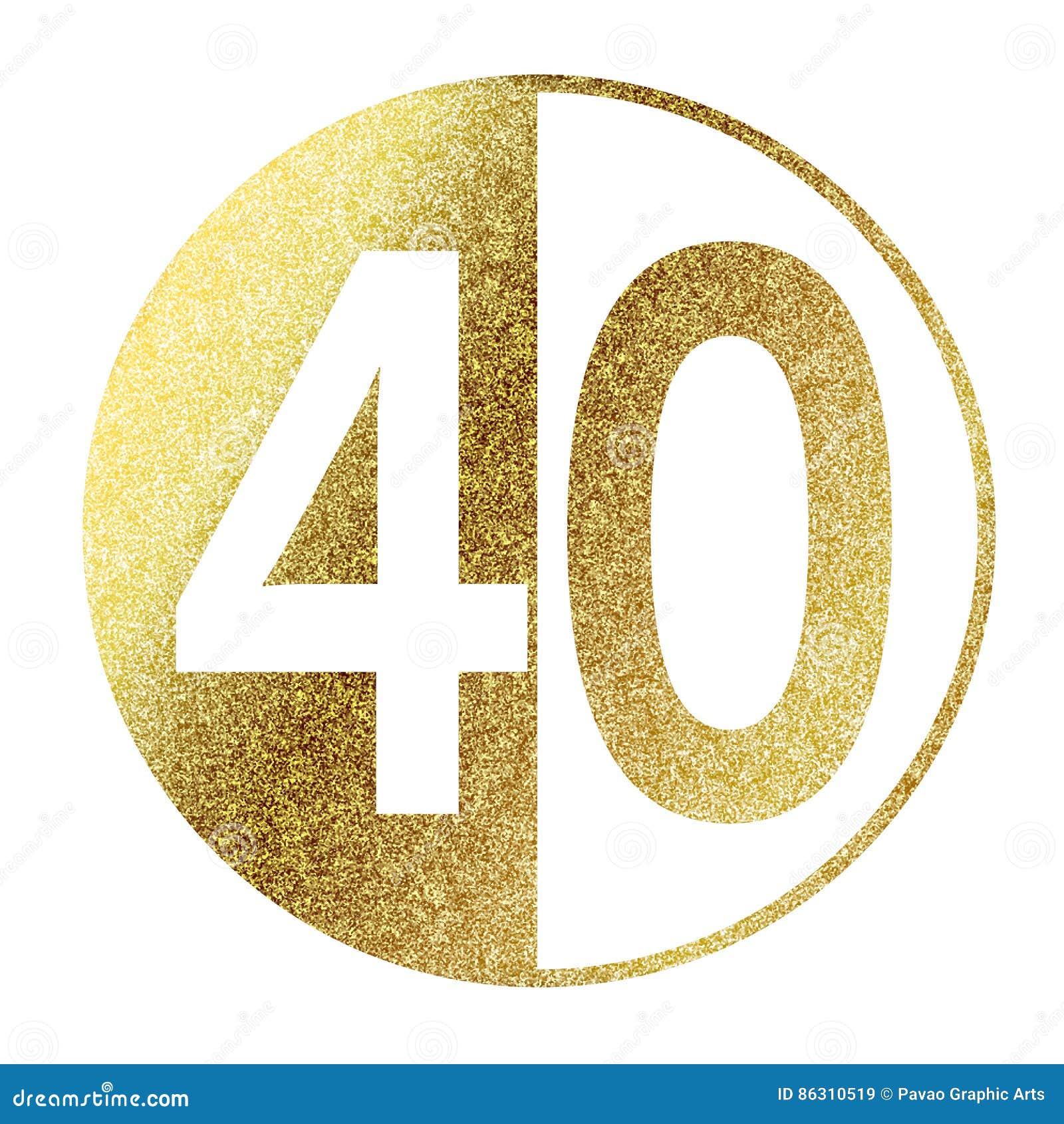 Numero 40 Illustrazione Vettoriale Illustrazione Di Immaginazione