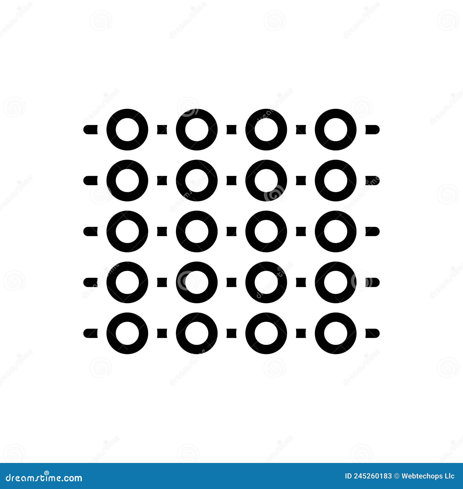 black line icon for numerous, plentiful and various