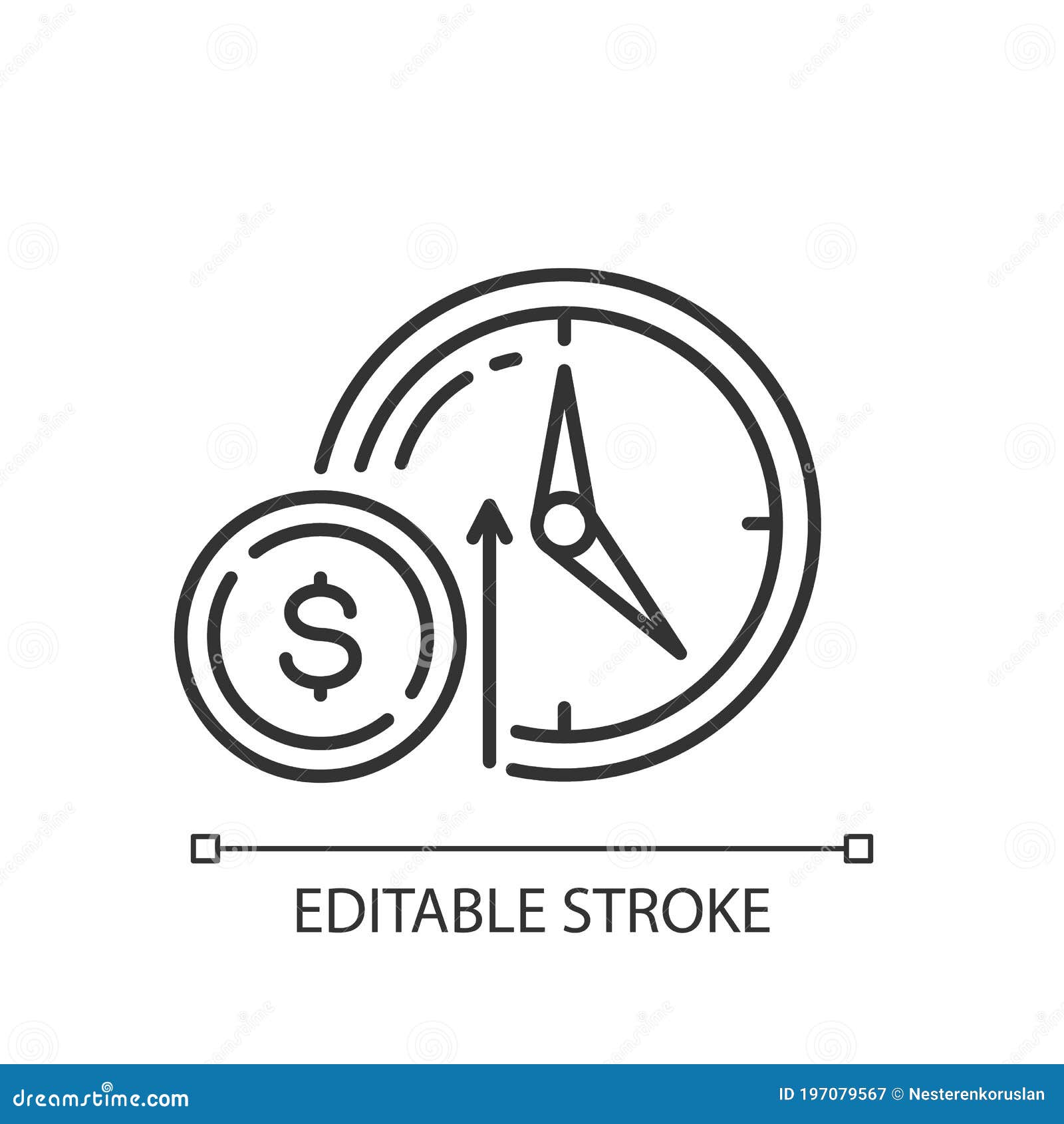 numismatic value linear icon