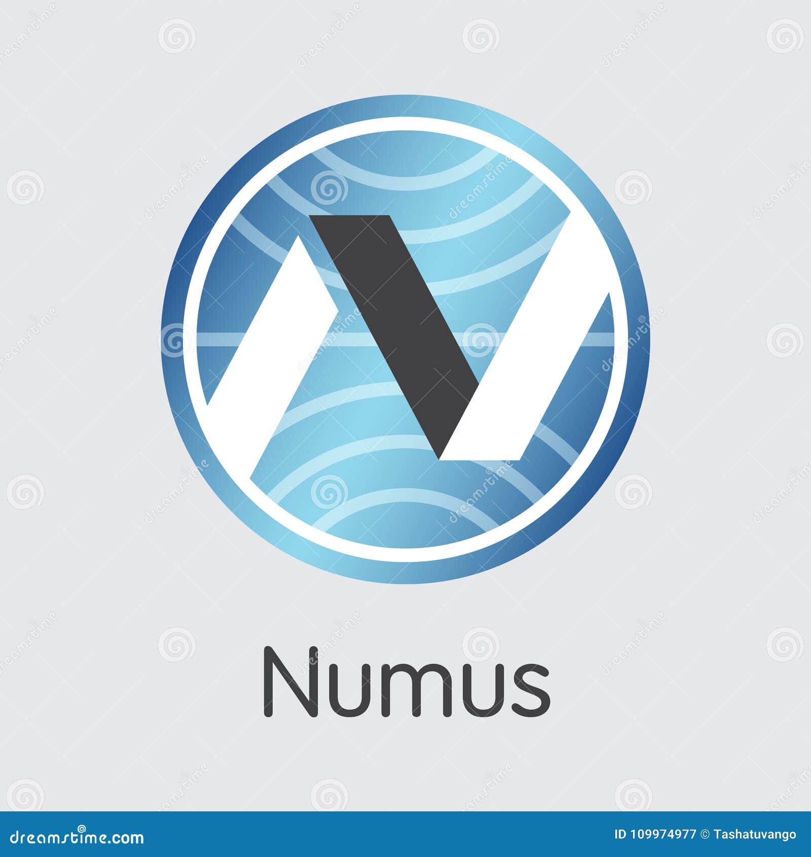 numus digital currency coin.  icon of nms.