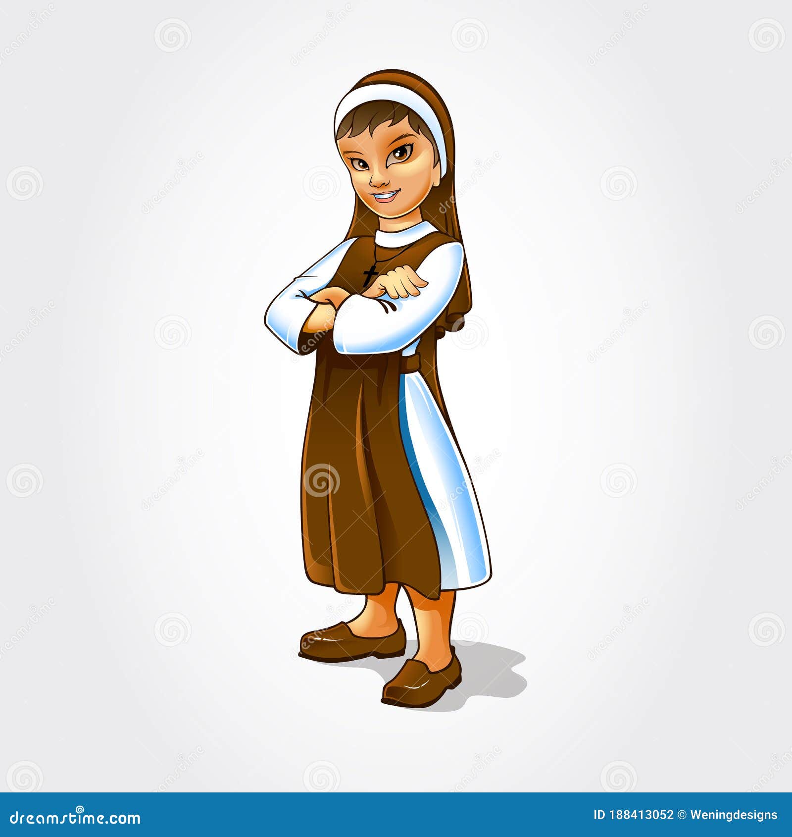Nun Cartoon Character. Vector Illustration | CartoonDealer.com #188413052
