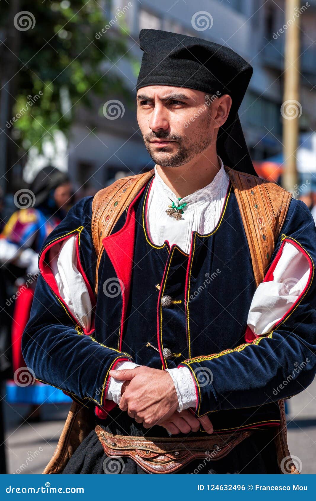 Sardinia, Italy. Feast of the Redeemer, Traditional Costumes Parade ...