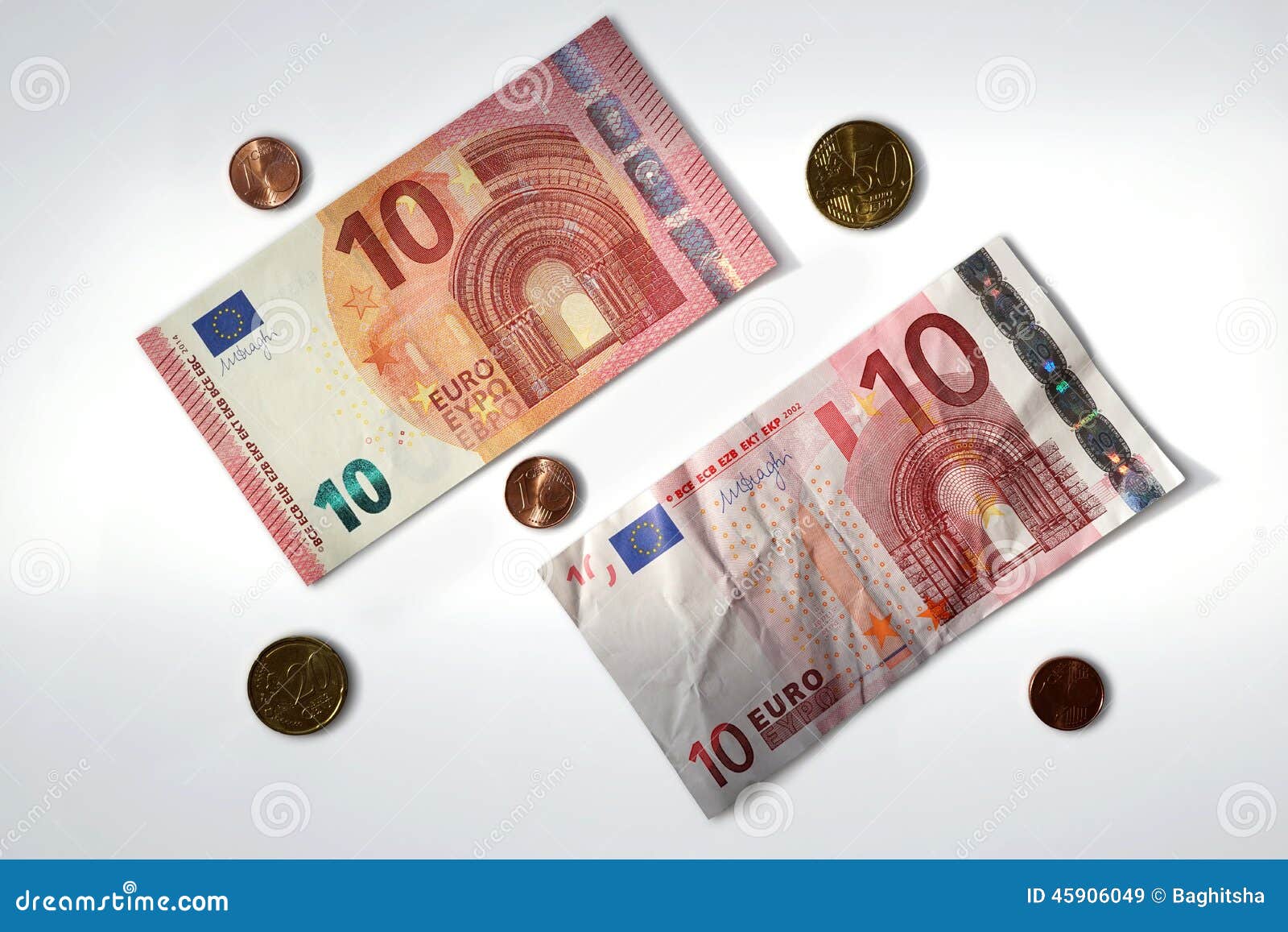 Nuove E Vecchie 10 Euro Banconote Immagine Stock - Immagine di orizzontale,  europa: 45906049