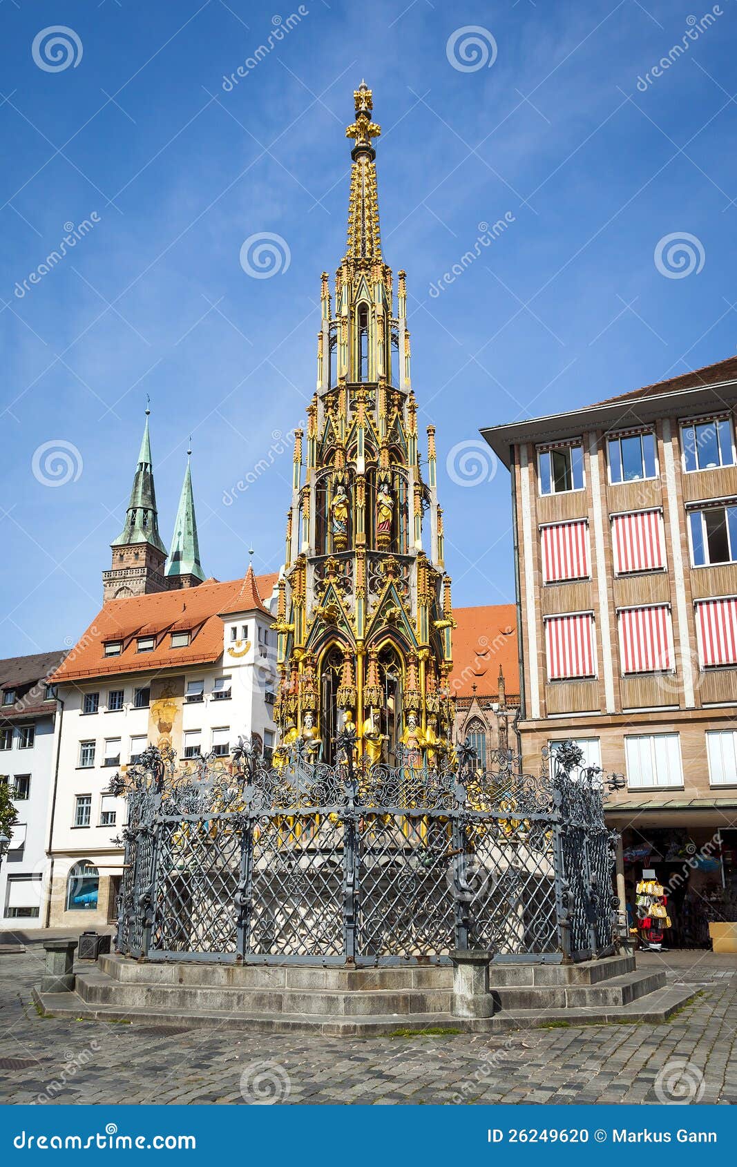 Nuremberg fountain stock photo. Image of nice, historic 26249620