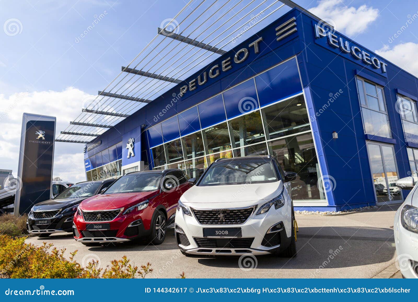 Peugeot Logo On A Peugeot Car At A Car Dealer Editorial