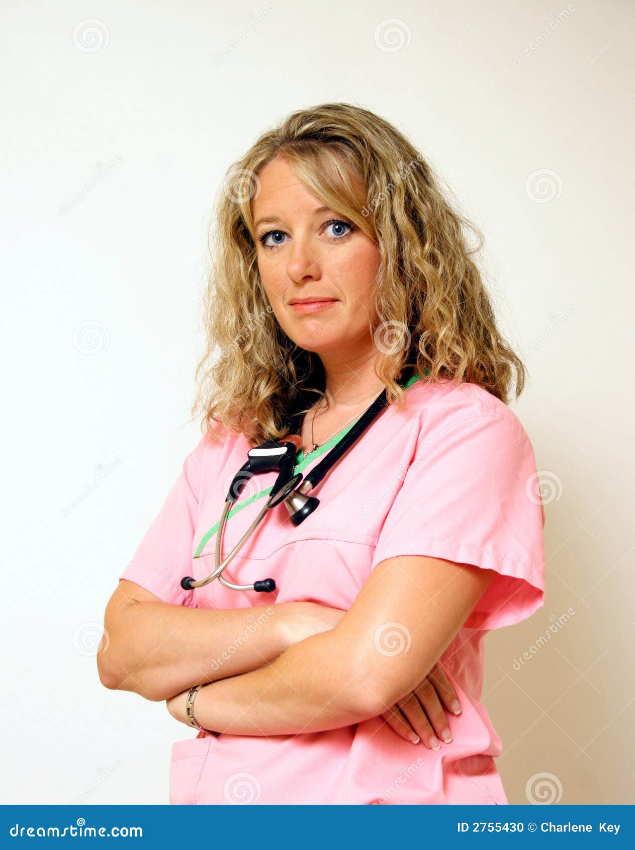 Nurse with Arms Crossed stock photo. Image of caucasian 2755430