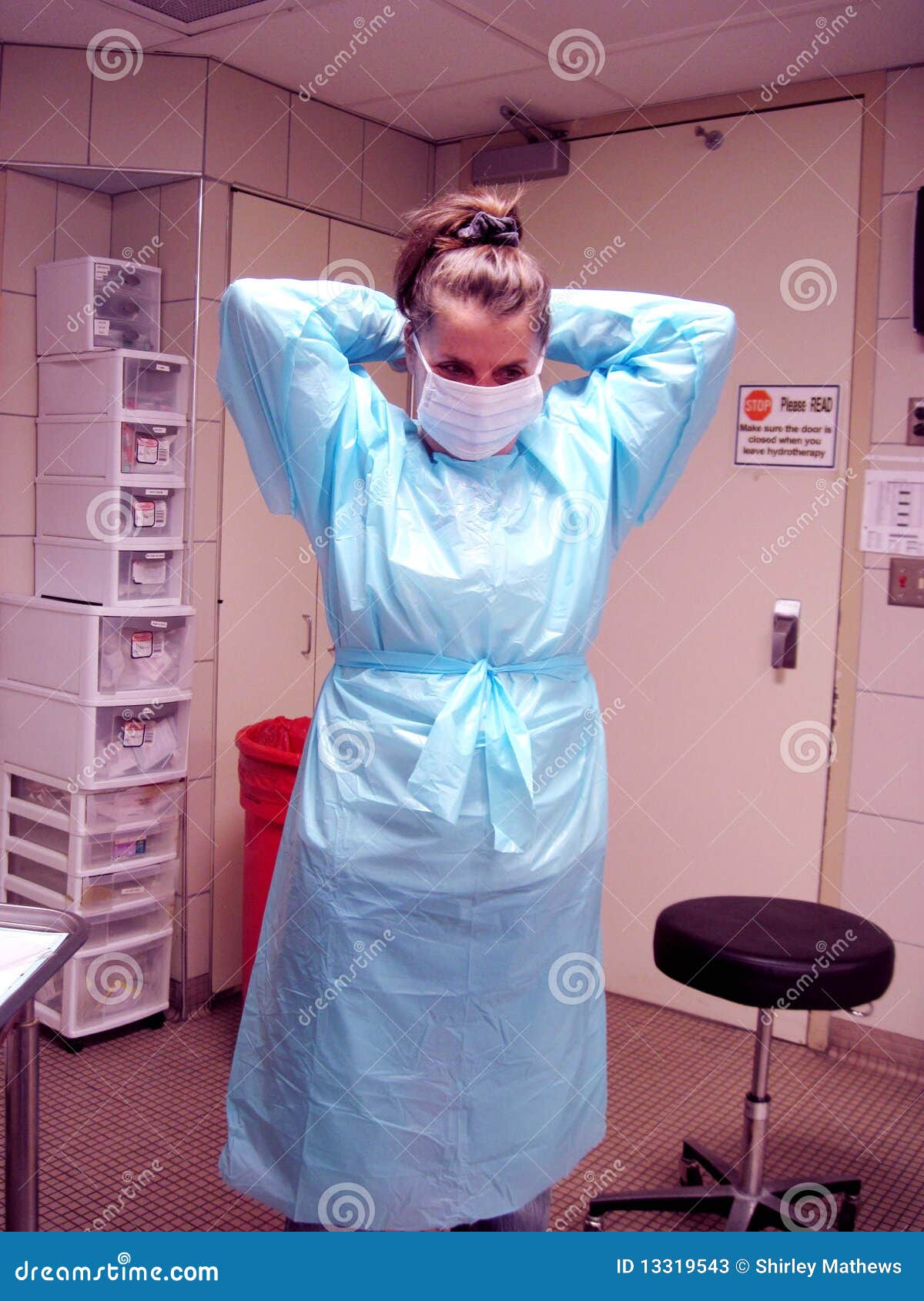 Nurse In Blue Gown Stock Photos Image 13319543