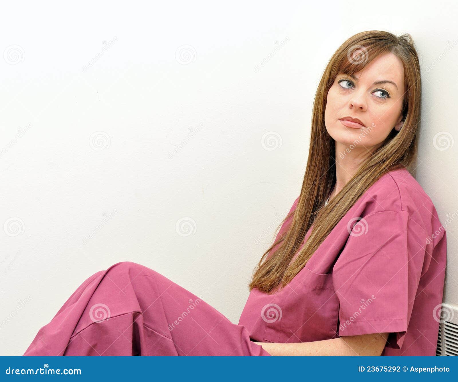 Nurse or Doctor Woman Tired Stock Photo Image of lady