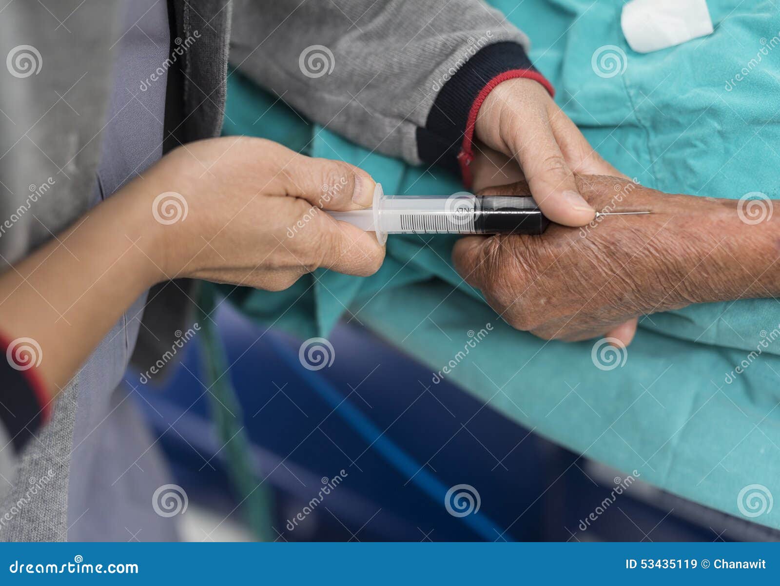 Nurse Drawing Blood from Patient Stock Image Image of test, draw