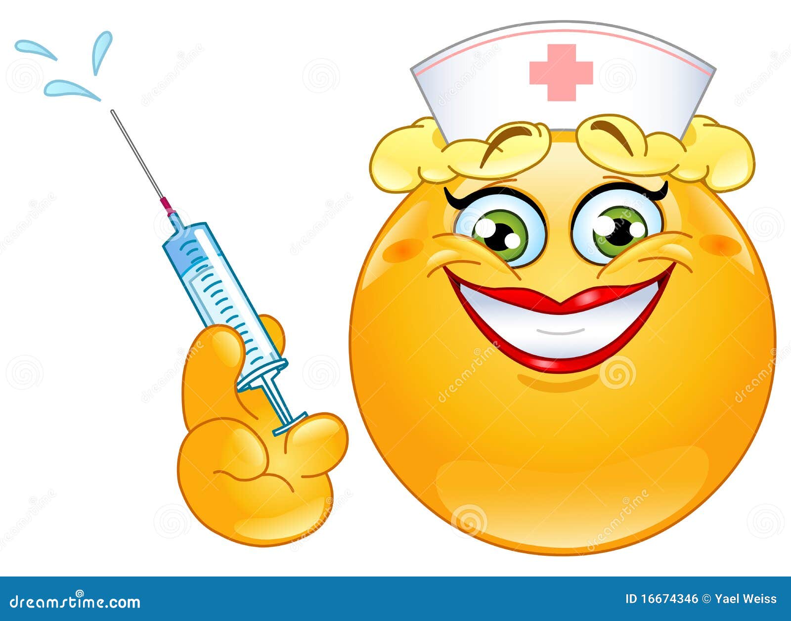 Nurse emoticon stock vector. Image of doctor, emoticon - 16674346