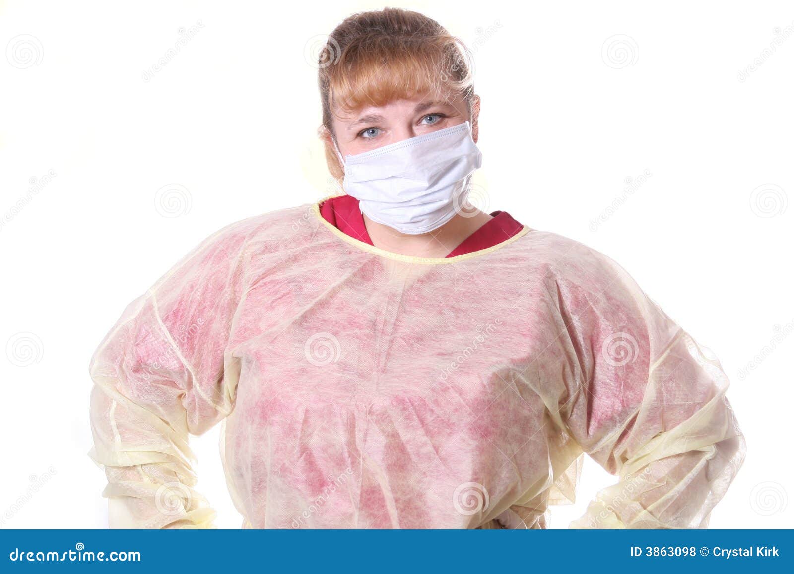 Nurse with face mask stock photo. Image of body, single - 3863098