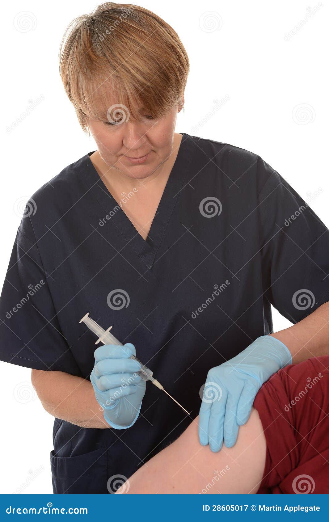 Nurse giving injection stock image. Image of nurse, injection 28605017