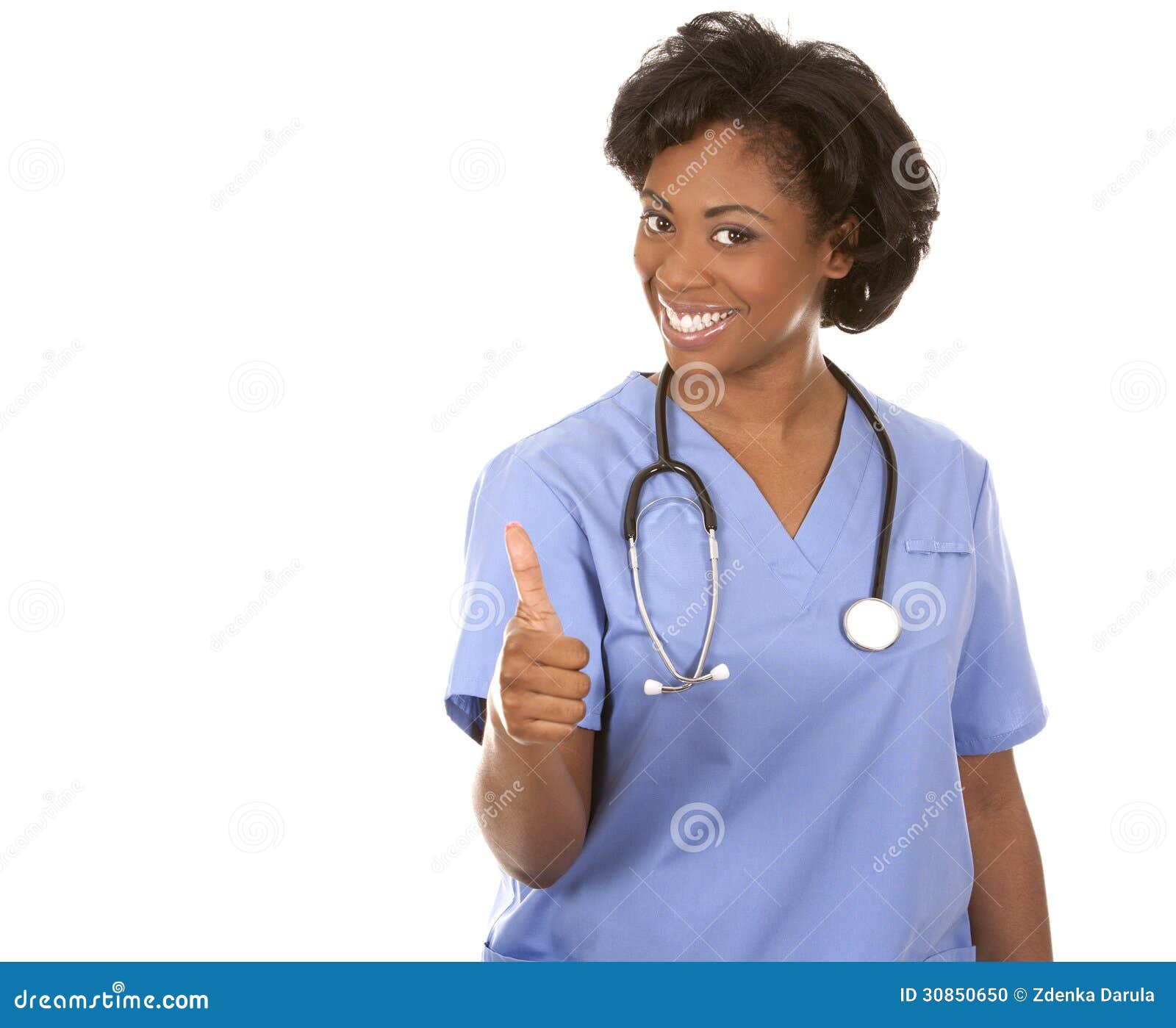 Nurse giving thumbs up stock photo. Image of healthcare - 30850650