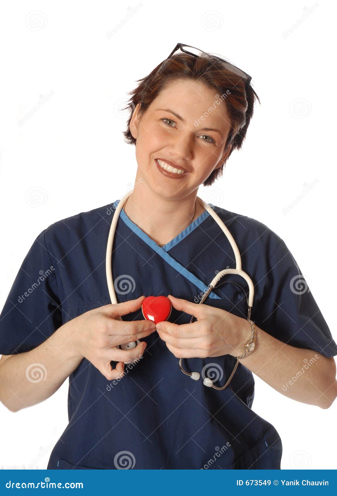Nurse with Heart stock image. Image of arms, heart, girl - 673549