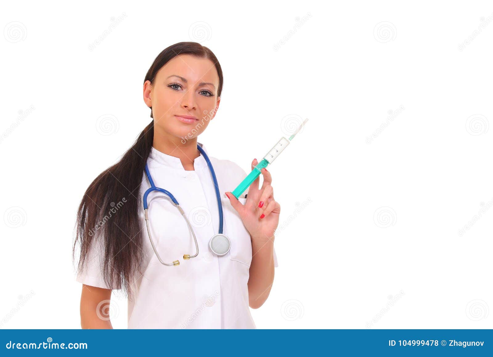 Nurse is holding syringe stock photo. Image of doctor 104999478