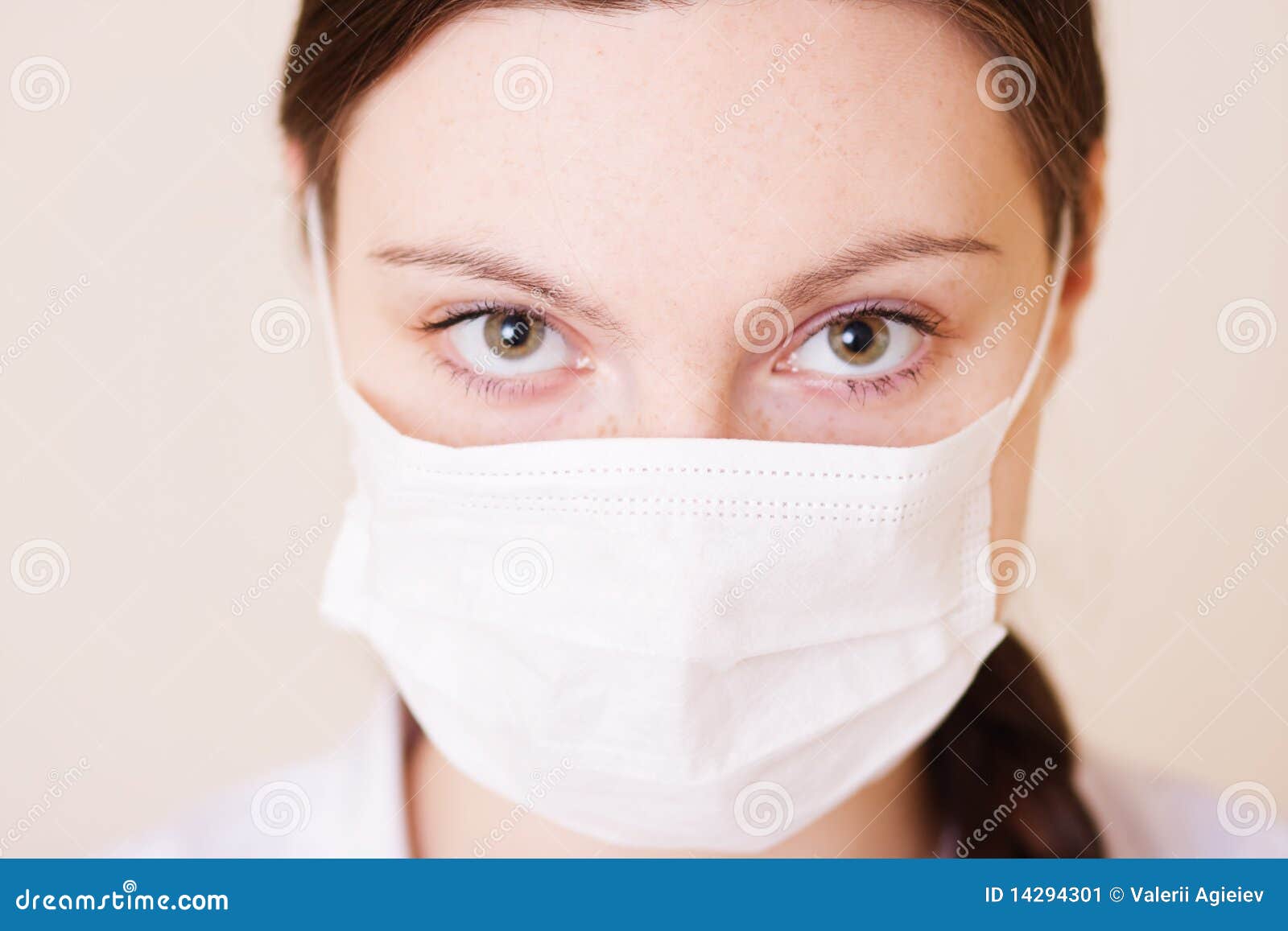 Nurse with mask stock image. Image of background, stares - 14294301