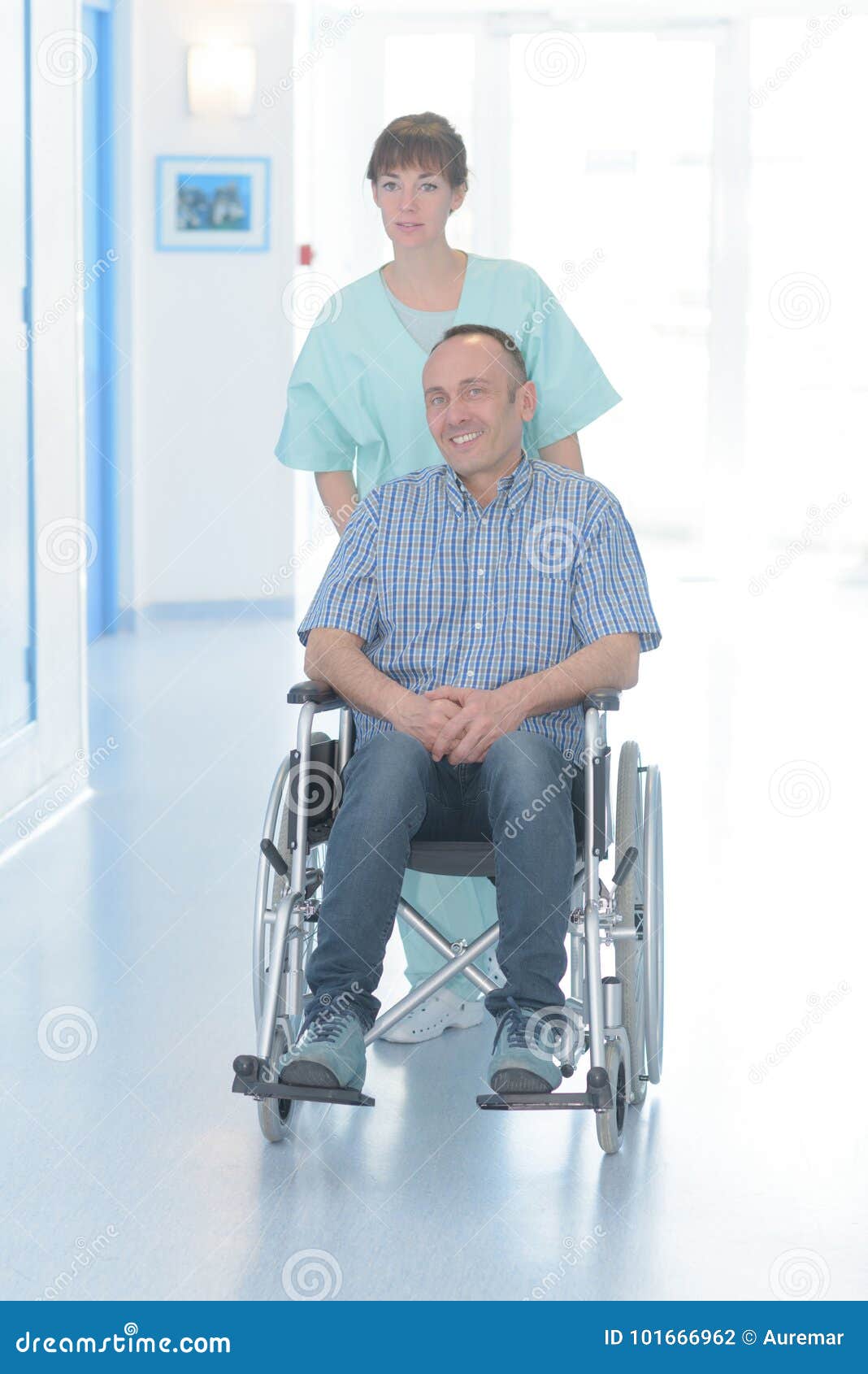 Nurse and Patient on Wheelchair Stock Photo Image of nurse, hospital