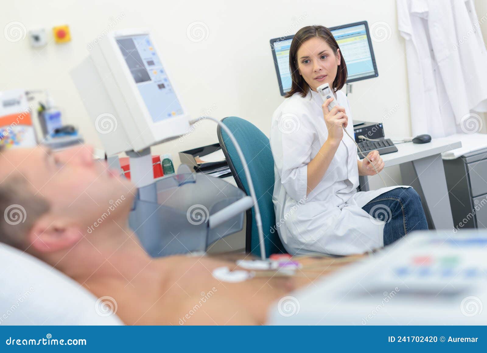 Nurse Recording Observation Stock Photo Image of electrode, observe