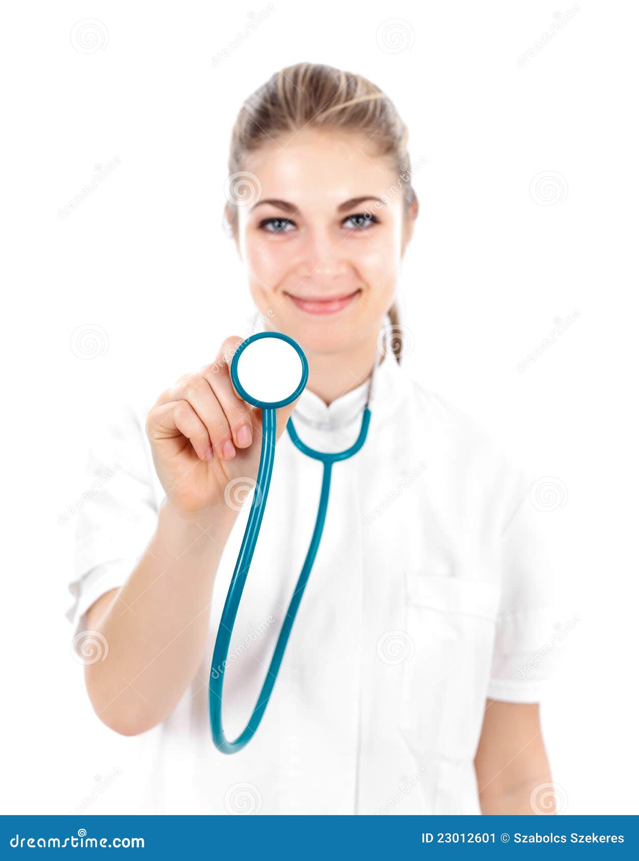 Nurse With Stethoscope Stock Image Image 23012601