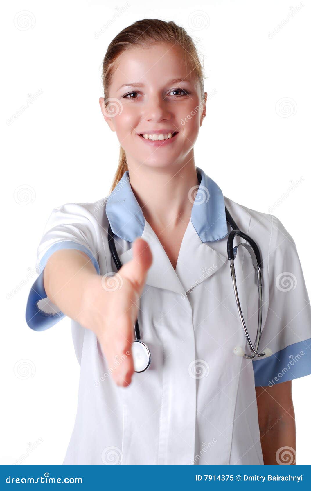 Nurse with stethoscope stock image. Image of doctor, women 7914375