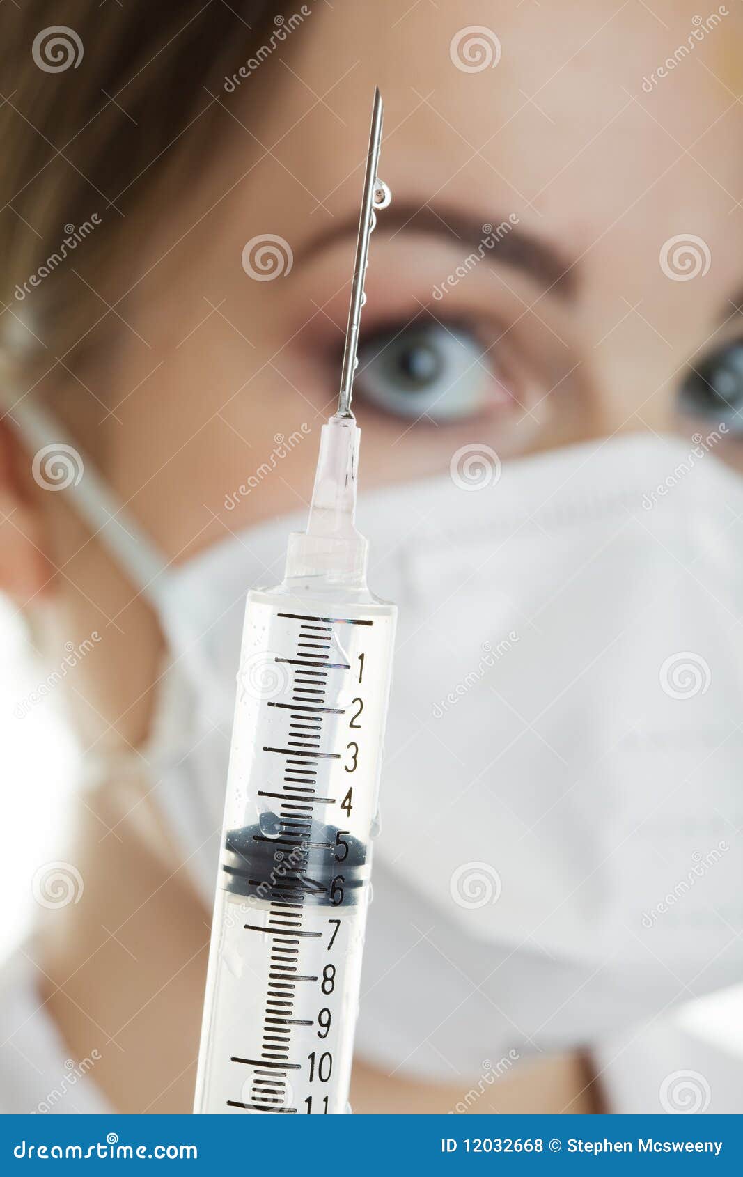 Nurse with syringe stock photo. Image of plastic, healthcare 12032668