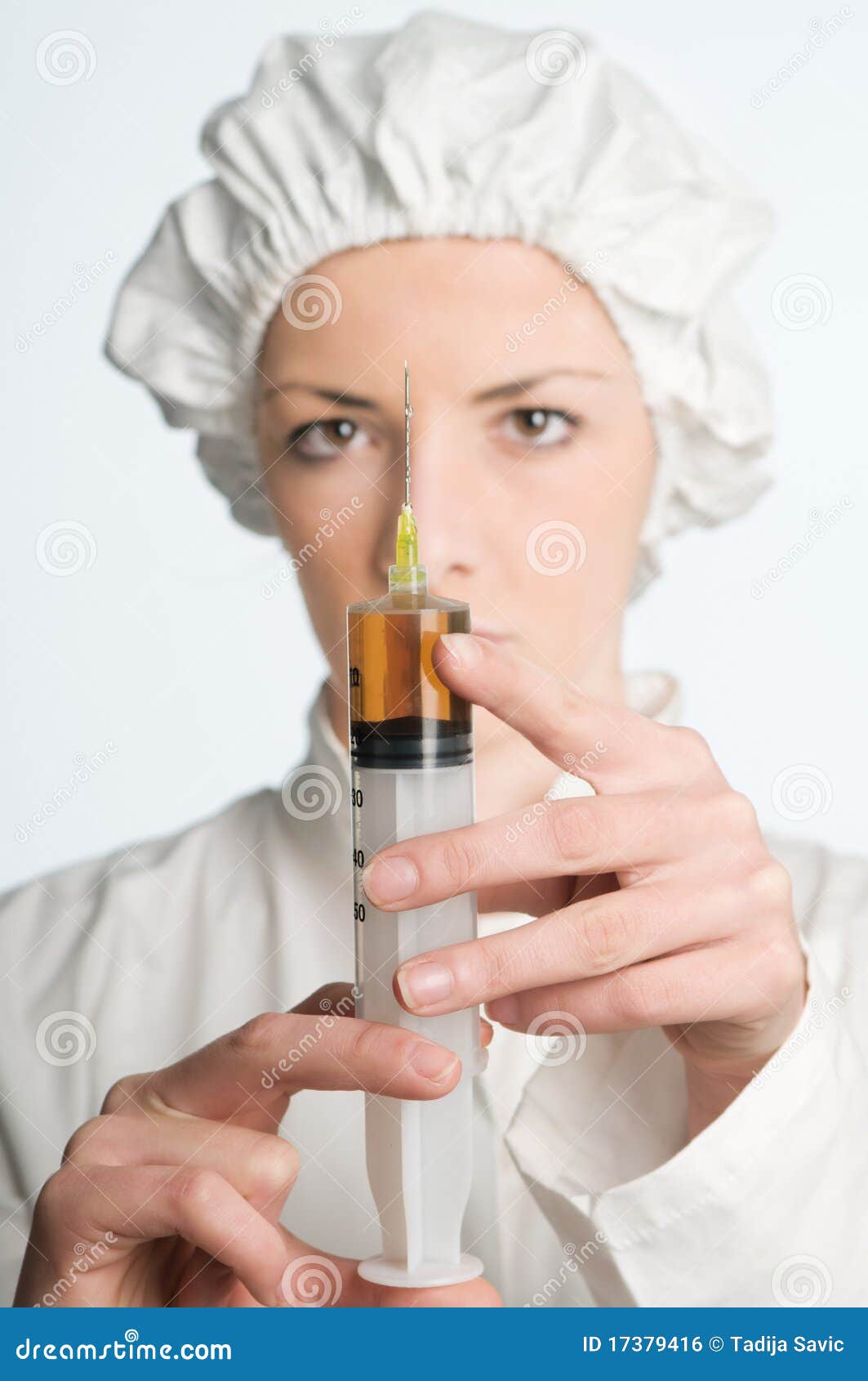 Nurse with syringe stock photo. Image of healthcare, narcotic 17379416