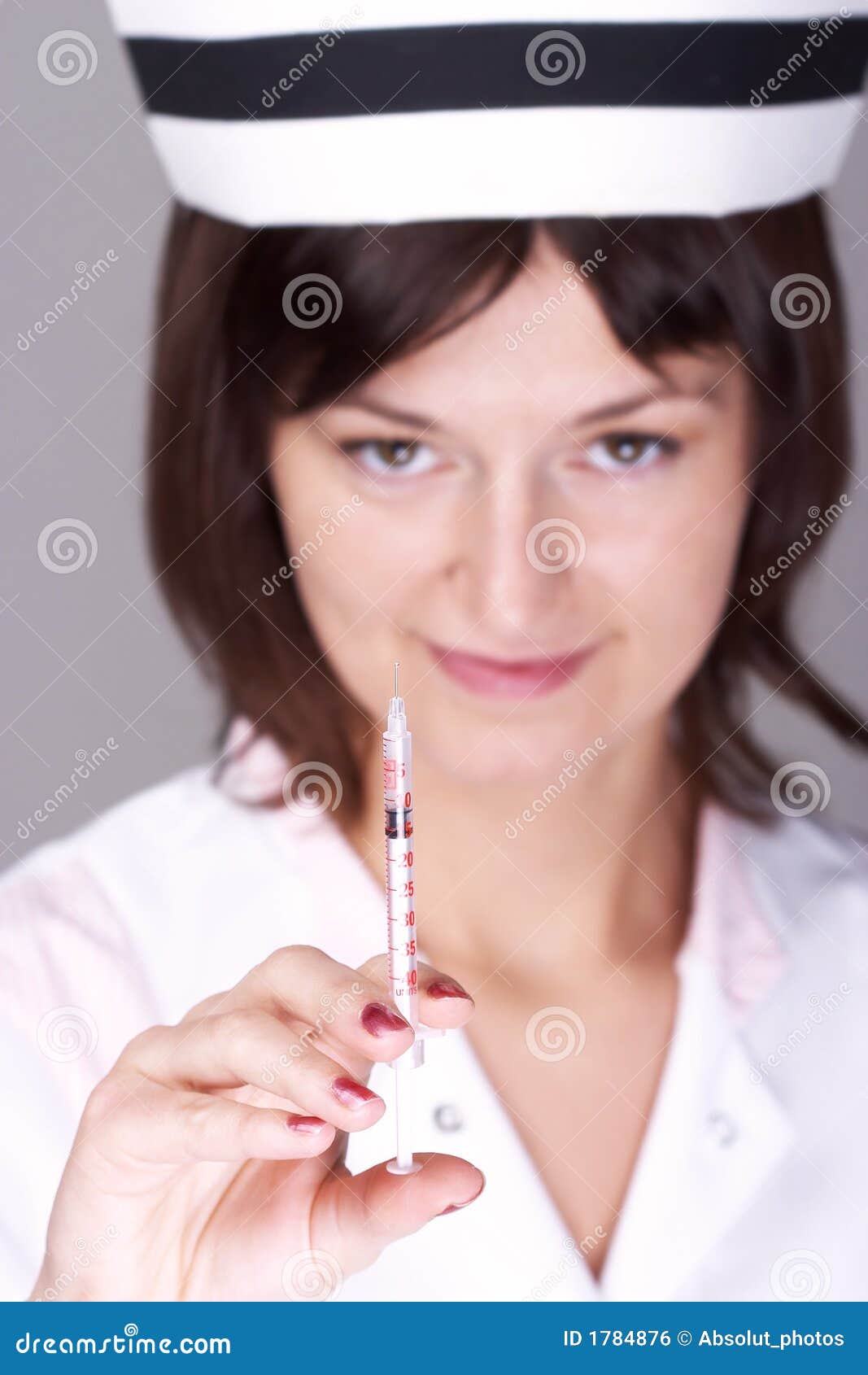 Nurse with syringe stock photo. Image of medical, hospital 1784876
