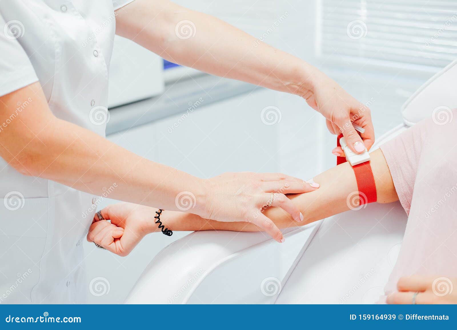 Nurse Taking Blood Sample from the Patient Stock Image Image of care