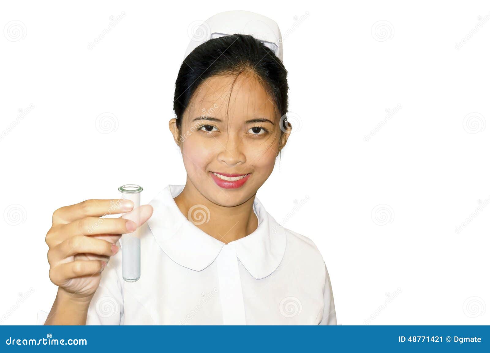 Nurse with test tube stock image. Image of sick, profession 48771421