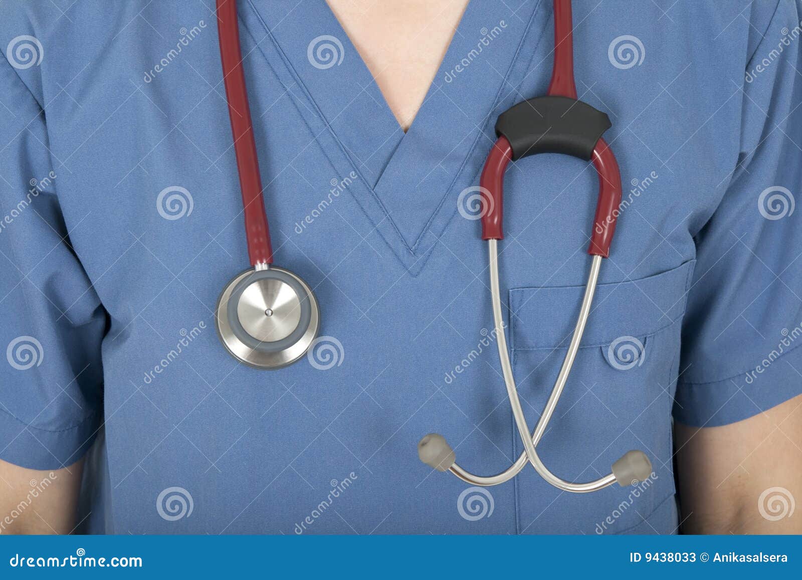 Nurse Uniform and Stethoscope Stock Image Image of cardiology, person