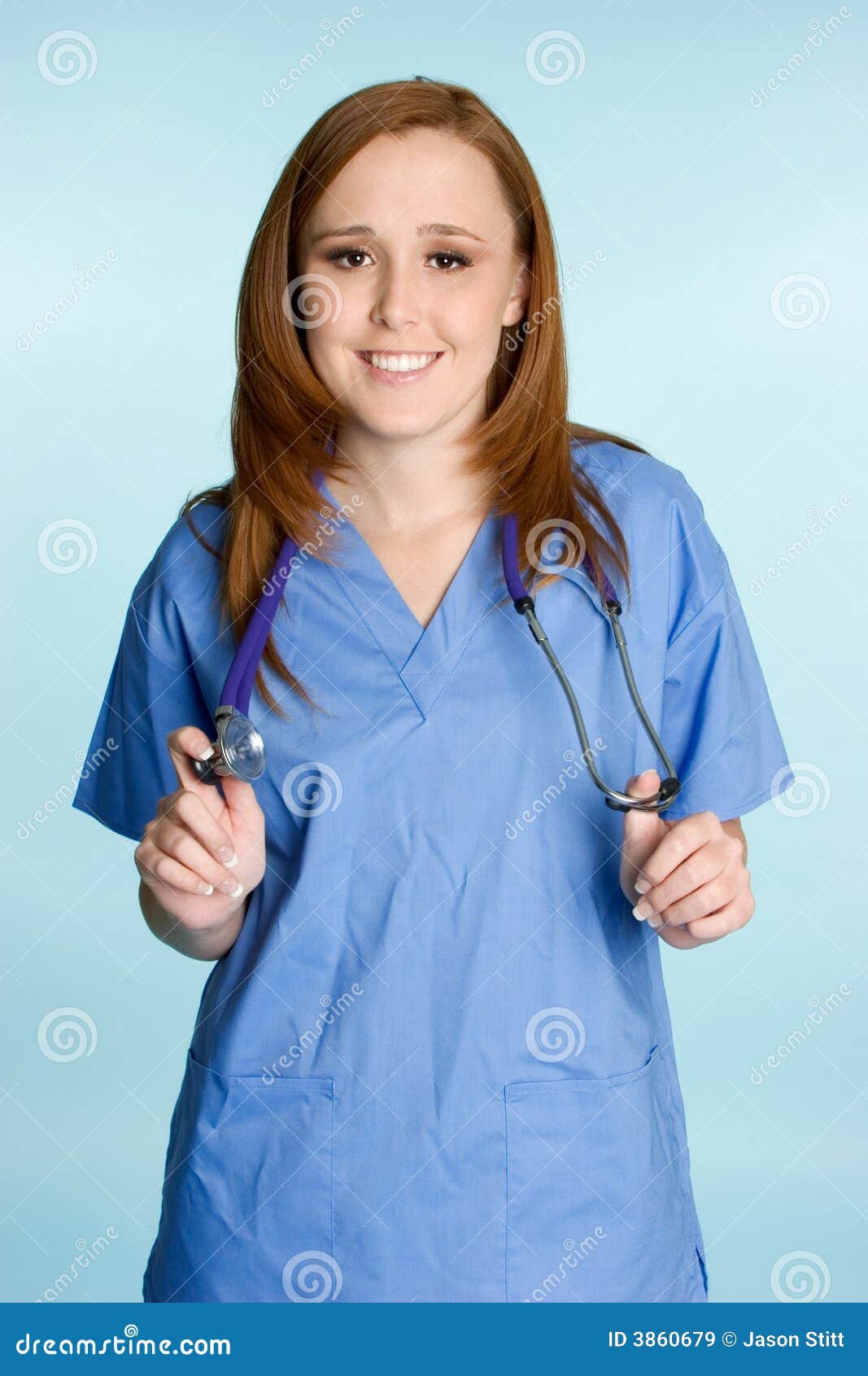 Nurse Wearing Scrubs stock image Image of health people 
