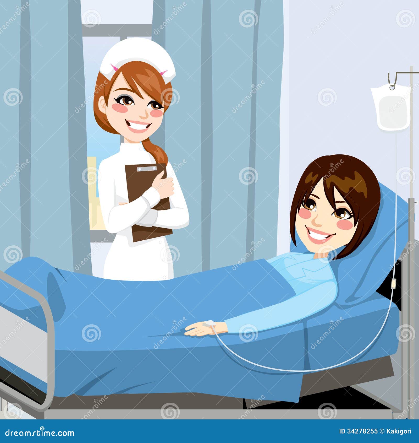 Nurse And Woman Patient Stock Vector Illustration Of Room 34278255