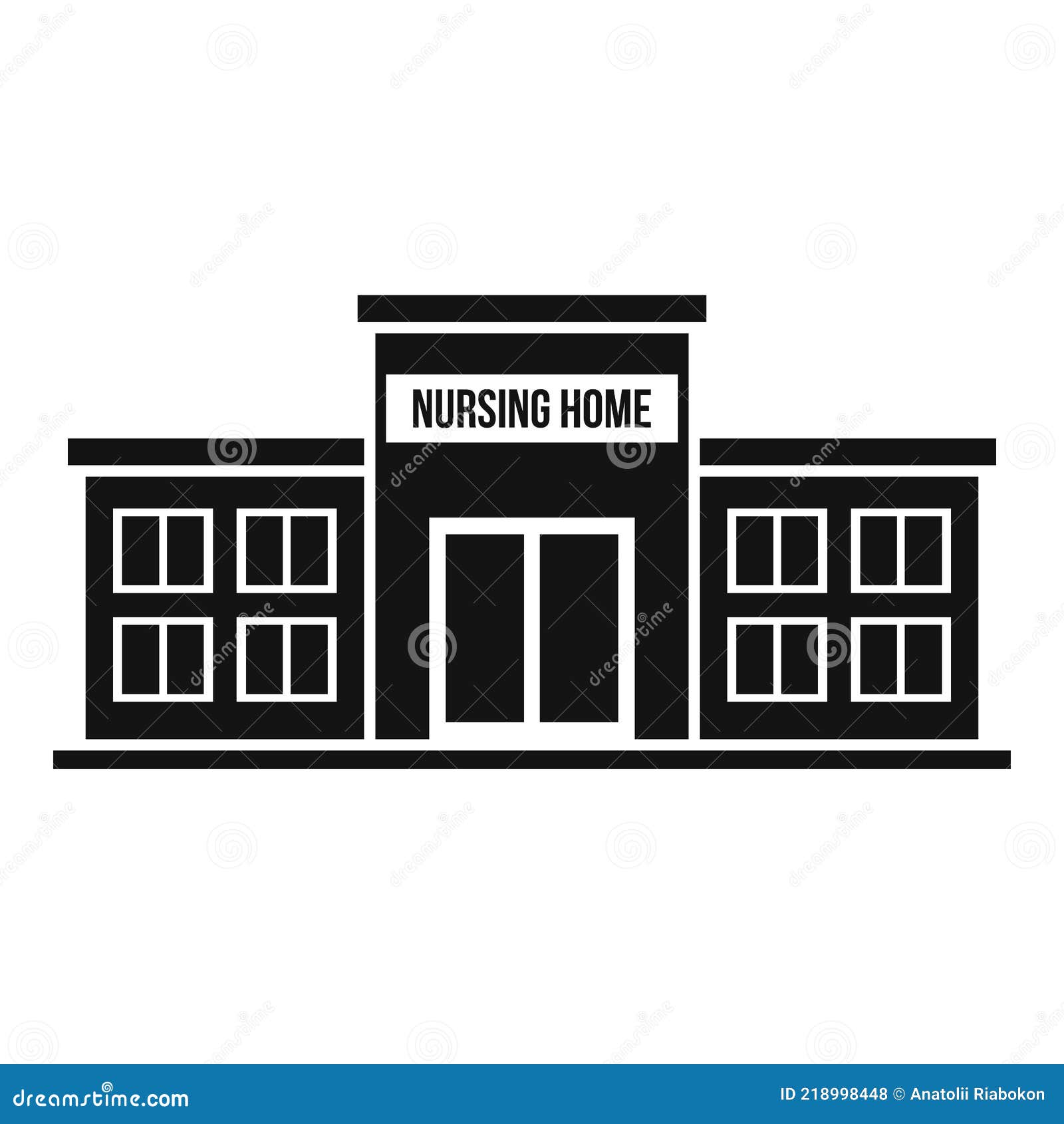 Nursing Home Icon, Simple Style Stock Vector - Illustration of button,  elderly: 218998448