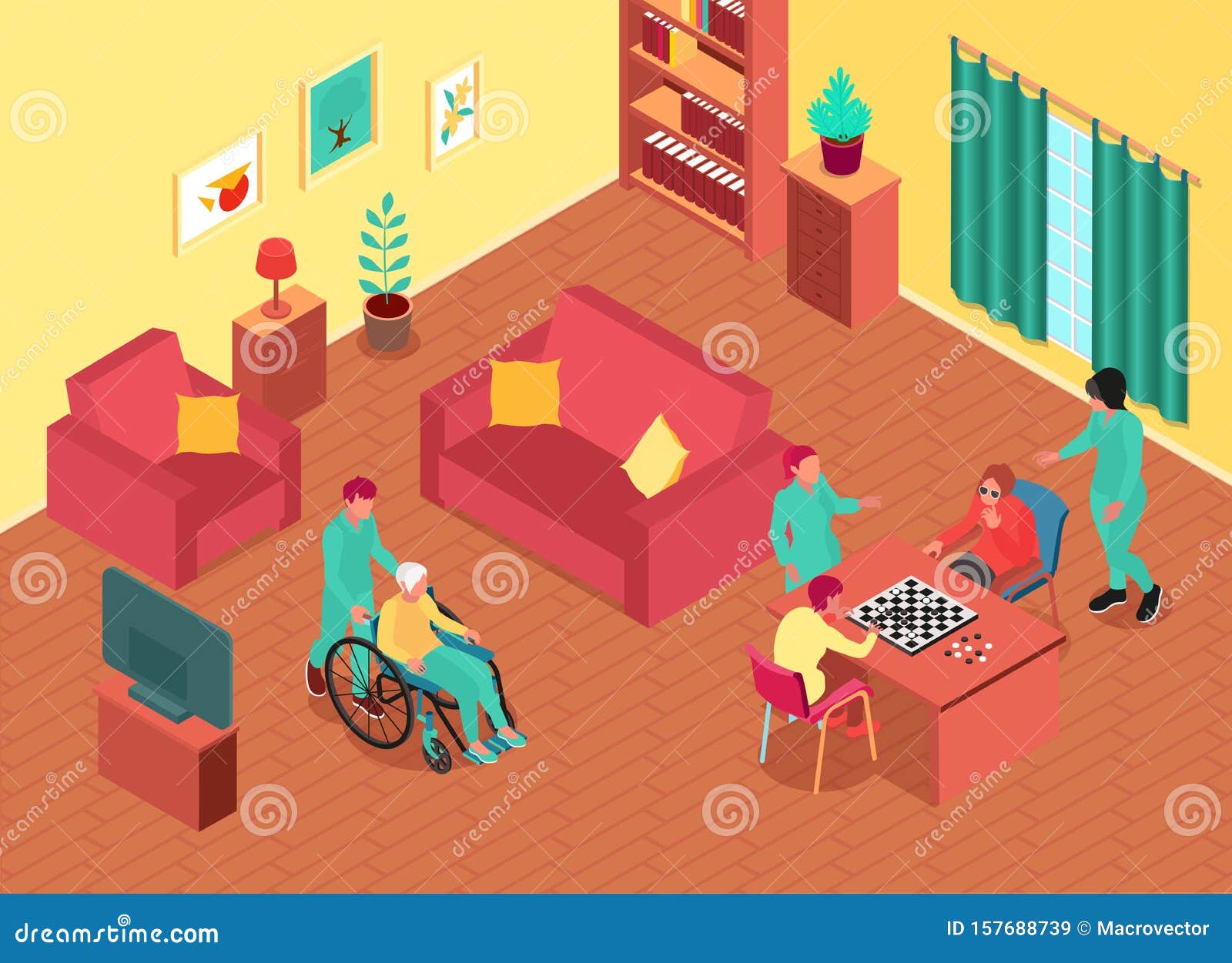 Download Nursing Home Illustration stock vector. Illustration of ...